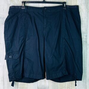 St. John’s Bay Size 24W Black Bermuda Length Shorts w/Soft Comfort Band